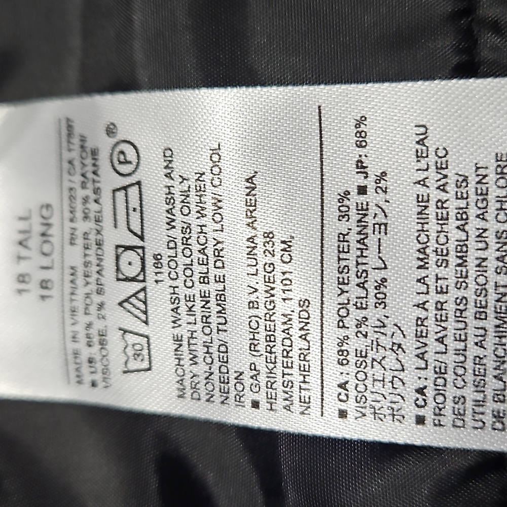 NEW WITH TAGS Banana Republic Ryan Curvy Fit 18T Women's Black Trousers - Picture 9 of 17